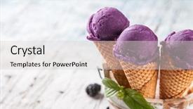  Presentation with ice cream cones - Audience pleasing presentation consisting of studio photo of ice cream backdrop and a light gray colored foreground