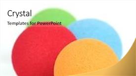  Presentation with studio - Amazing PPT theme having photo of some colored ball backdrop and a white colored foreground
