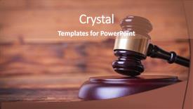  Presentation with judge - Audience pleasing slide set consisting of law nature - studio picture of a judge's backdrop and a coral colored foreground