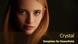  Presentation with beauty cosmetics - PPT theme featuring studio-portrait-of-a-beautiful background and a wine colored foreground