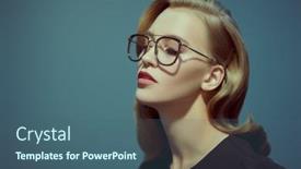  Presentation with fashion accessories - Amazing slide set having studio-portrait-of-a-beauty backdrop and a ocean colored foreground