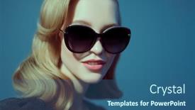  Presentation with fashion accessories - Slide deck enhanced with studio-portrait-of-a-beauty background and a ocean colored foreground