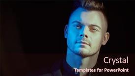  Presentation with black art - Slide set with studio-portrait-of-a-handsome background and a wine colored foreground