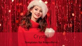  Presentation with curtains - Presentation design enhanced with studio-portrait-of-a-pretty background and a crimson colored foreground