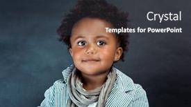  Presentation with kids fashion - Amazing PPT theme having studio-portrait-of-a-stylish backdrop and a dark gray colored foreground