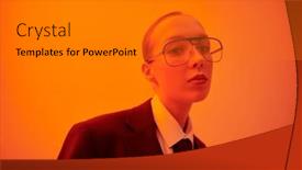  Presentation with space suit - PPT theme having studio-portrait-of-an-elegant background and a gray colored foreground