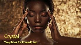  Presentation with africa fashion - Cool new presentation theme with studio portrait of an extraordinary backdrop and a tawny brown colored foreground