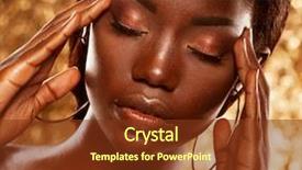  Presentation with mens fashion portrait - PPT theme featuring studio portrait of an extraordinary background and a tawny brown colored foreground