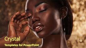  Presentation with mens fashion portrait - Audience pleasing PPT theme consisting of studio portrait of an extraordinary backdrop and a tawny brown colored foreground