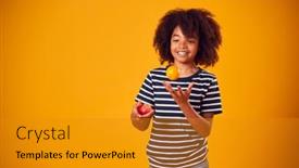  Presentation with yellow orange - PPT layouts having studio-portrait-of-boy-juggling background and a gold colored foreground