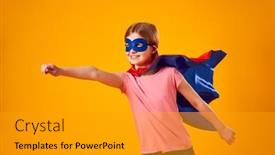  Presentation with studio - Theme consisting of studio-portrait-of-girl-dressed background and a light gray colored foreground