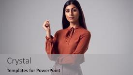  Presentation with music studio lowers - Beautiful PPT layouts featuring studio-portrait-of-serious-young backdrop and a light gray colored foreground