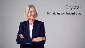  Presentation with studio - PPT layouts featuring studio-portrait-of-smiling-mature background and a light gray colored foreground