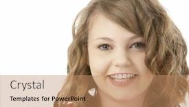  Presentation with teenage girl - Colorful PPT layouts enhanced with  backdrop and a  colored foreground.