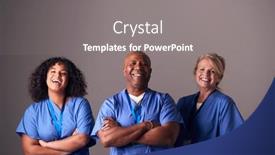  Presentation with scrubs - PPT layouts enhanced with studio-portrait-of-three-members background and a gray colored foreground