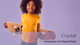  Presentation with audio recorder studio - Presentation with studio-portrait-of-young-boy background and a  colored foreground