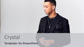  Presentation with skin - Audience pleasing PPT layouts consisting of studio-portrait-of-young-man backdrop and a light gray colored foreground