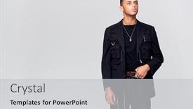  Presentation with skin - Cool new theme with studio-portrait-of-young-man backdrop and a light gray colored foreground
