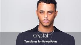  Presentation with skin - PPT layouts enhanced with studio-portrait-of-young-man background and a tawny brown colored foreground