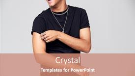  Presentation with skin - Theme featuring studio-portrait-of-young-man background and a coral colored foreground