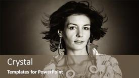  Presentation with black woman - Presentation having studio-portrait-of-young-woman background and a violet colored foreground