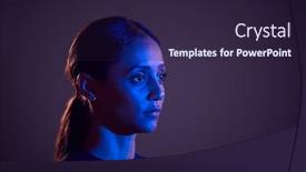  Presentation with face wash woman washing up - Slide set with studio-profile-shot-of-woman background and a wine colored foreground