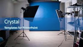  Presentation with lighting - Cool new presentation with studio setup with lighting equipment backdrop and a  colored foreground