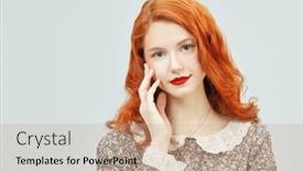  Presentation with feminine - Presentation theme consisting of studio-shot-of-a-beautiful background and a  colored foreground