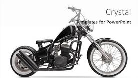  Presentation with motorbike - Theme having studio-shot-of-a-black background and a white colored foreground