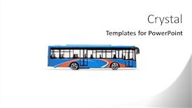  Presentation with public transport - Presentation featuring studio-shot-of-a-blue background and a white colored foreground