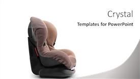  Presentation with car seat - PPT theme featuring studio-shot-of-a-child background and a white colored foreground