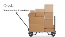  Presentation with truck - Theme with studio-shot-of-a-hand background and a white colored foreground