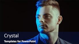  Presentation with black art - Slides having studio-shot-of-a-handsome background and a navy blue colored foreground