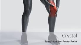  Presentation with sporty - Colorful presentation theme enhanced with sporty young woman holding her backdrop and a light gray colored foreground