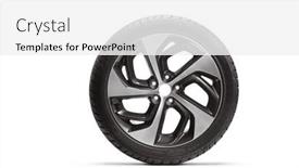  Presentation with tire - Presentation theme featuring studio-shot-of-a-winter and a white colored foreground