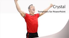  Presentation with tv show studio camera - Theme with studio shot of an overjoyed background and a  colored foreground