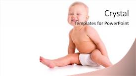  Presentation with diaper - Slides enhanced with studio shot of baby background and a white colored foreground