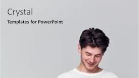  Presentation with studio - Beautiful PPT layouts featuring studio-shot-of-causally-dressed backdrop and a light gray colored foreground