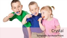  Presentation with brush - Colorful slides enhanced with studio shot of children backdrop and a lemonade colored foreground