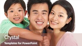  Presentation with tv show studio camera - Amazing PPT layouts having studio shot of chinese family backdrop and a red colored foreground