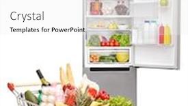  Presentation with refrigerator - Colorful PPT layouts enhanced with studio-shot-of-food-products backdrop and a white colored foreground