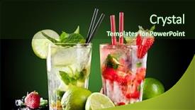  Presentation with shot - Cool new PPT layouts with studio shot of fresh mojito backdrop and a tawny brown colored foreground