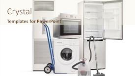  Presentation with home appliances - Cool new slides with studio-shot-of-home-electircal backdrop and a cream colored foreground