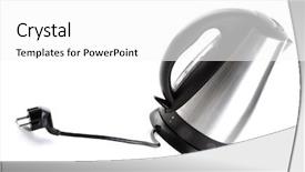  Presentation with studio - Presentation consisting of studio shot of kettle on white background background and a white colored foreground