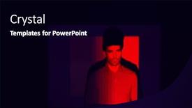  Presentation with illuminated - Presentation theme featuring studio-shot-of-man background and a black colored foreground