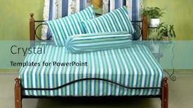  Presentation with tv show studio camera - Colorful PPT theme enhanced with studio-shot-of-room-interior backdrop and a light blue colored foreground