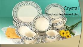  Presentation with tableware - Slides enhanced with studio shot of set background and a seafoam green colored foreground