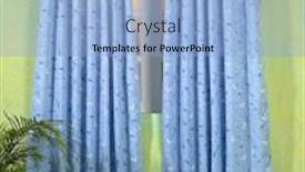  Presentation with curtains - Audience pleasing slides consisting of studio shot of sheer curtains over window backdrop and a light blue colored foreground