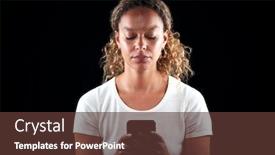  Presentation with unhappy - Audience pleasing PPT theme consisting of studio-shot-of-unhappy-woman backdrop and a tawny brown colored foreground