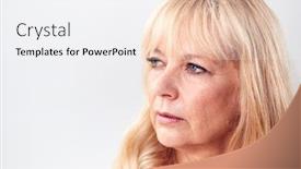  Presentation with unhappy - Cool new slide set with studio-shot-of-unhappy backdrop and a white colored foreground